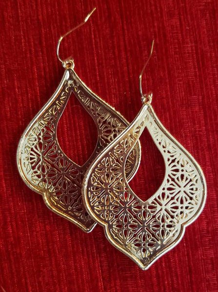 Arabesque Filigree Persian Moroccan Style Designer Earrings