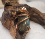 Oval Shaped Labradorite Wire Wrapped Pendant - Medium #5