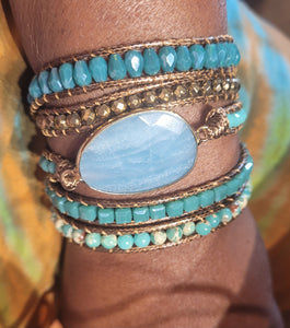 Amazonite Natural Stone Wrap Bracelet