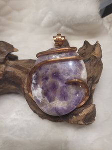 Oval Amethyst Natural Stone Pendant #3