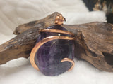Large Oval Fluorite Natural Stone Pendant