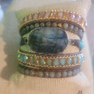 Labradorite Natural Stone Wrap Bracelet
