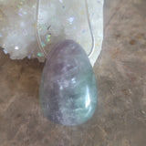 Tear Drop Shape Fluorite Natural Stone Pendant #6