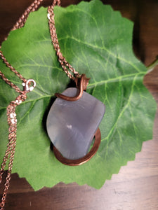 Black & Beige Crystal Agate Natural Stone Pendant