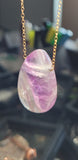 Tear Drop Shape Rainbow Fluorite Natural Stone Pendant #9