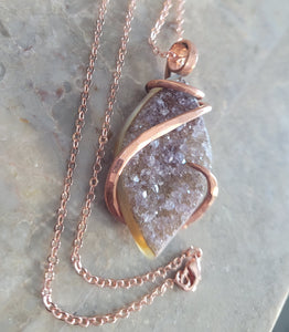 Raw Chunk Amethyst Natural Stone Pendant #3