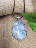 Blue Crazy Lace Agate wrapped in Silver