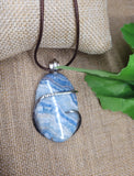 Blue Crazy Lace Agate wrapped in Silver