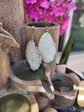 Shimmering White AB Drusy Earrings