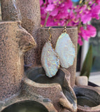 Shimmering White AB Drusy Earrings