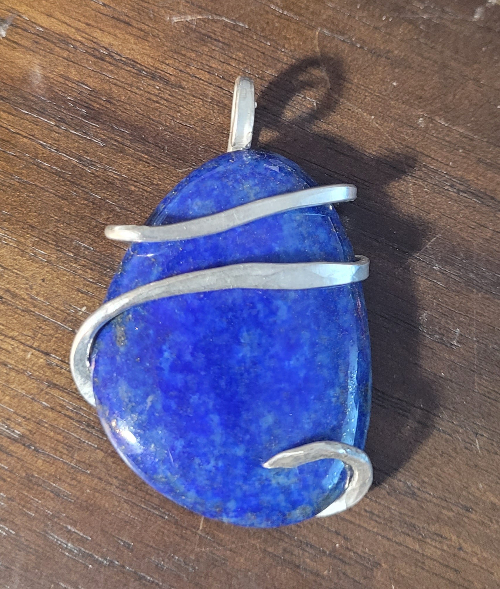 Lapis Lazuli Stone Wrapped in Sterling Silver