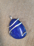 Lapis Lazuli Natural Stone Wrapped in Sterling Silver