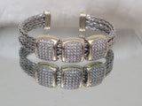 Duo tone Silver and Gold High Fashion Cable Bracelet