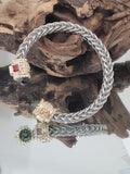 Colorful Gemstone Crystal  High Fashion Cable Bracelet