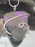 Horn Shape Stitchtite Natural Stone Pendant Necklace