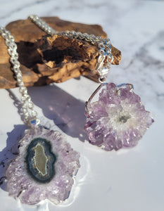 Amethyst Stalactite Pendant on Sterling Silver