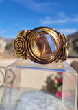 Black and Gold Wire Mystic Topaz Crystal Cuff