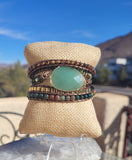 Jade Green Aventurine 5 layer wrap bracelet