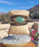 Jade Green Aventurine 5 layer wrap bracelet