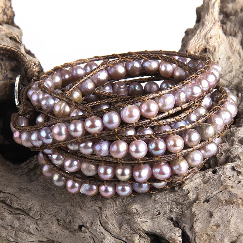 Natural Pearl Wrap Bracelet