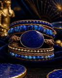 Blue Lapis Lazuli Stone Unisex Wrap Bracelet