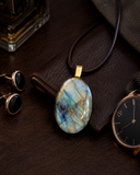Oval Shaped labradorite Pendant/Necklace
