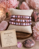 Rhodonite Beaded Wrap Bracelet