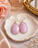 Large Rhodonite Teardrop Earrings