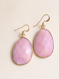 Large Rhodonite Teardrop Earrings