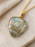 Soft Triangular Shaped labradorite Pendant/Neclace