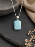 Amazonite Minimalist pendant necklace