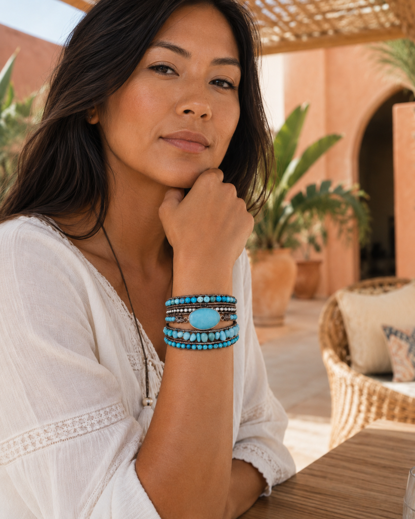 Amazonite Natural Stone Wrap Bracelet