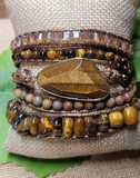 Tigerseye Natural Stone Wrap Bracelet