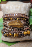 Tigerseye Natural Stone Wrap Bracelet