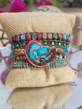 Colorful Variscite Wrap Bracelet