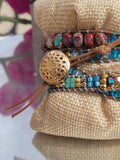 Colorful Variscite Wrap Bracelet