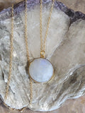 Minimalist Rainbow Moonstone Necklace