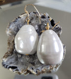 Extra Large Baroque Pearl Earrings