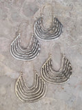 Stylish large Antiqued Silver or Gold Geometric shape fashion Earrings
