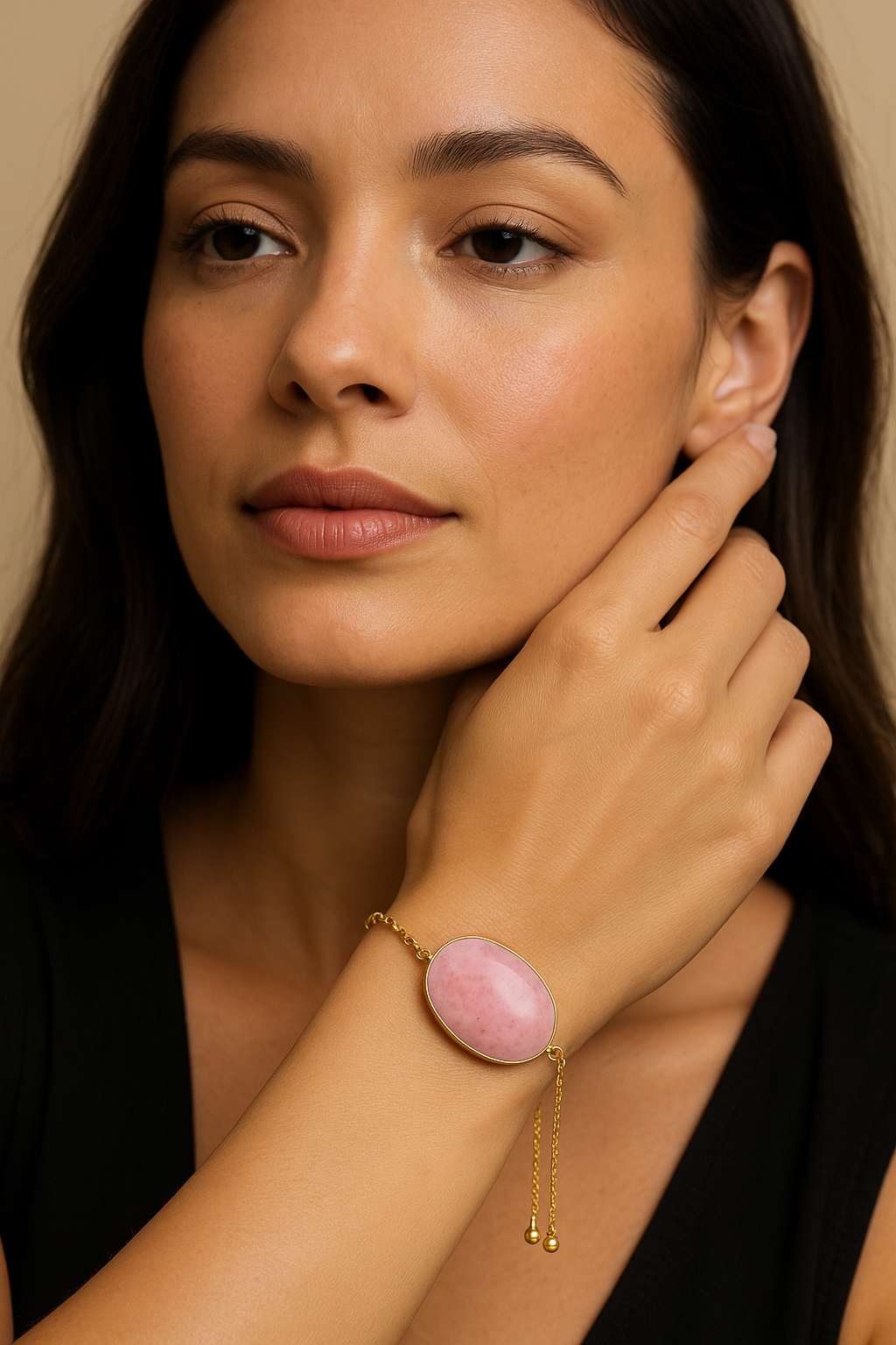 Rhodonite slide clasp Bracelet
