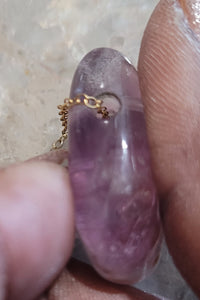 Tear Drop Shape Rainbow Fluorite Natural Stone Pendant #9
