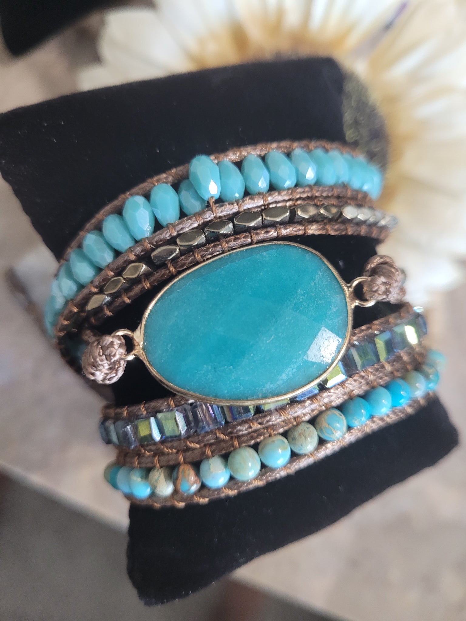Amazonite Natural Stone Wrap Bracelet