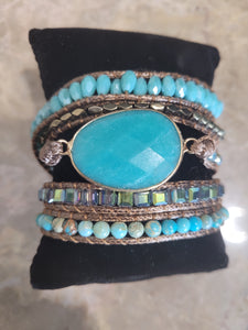 Amazonite Natural Stone Wrap Bracelet
