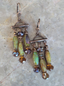 Picasso Bead Chandelier Earrings