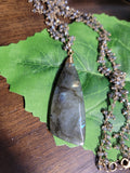 Triangular Shape Natural Labradorite Cluster Necklace