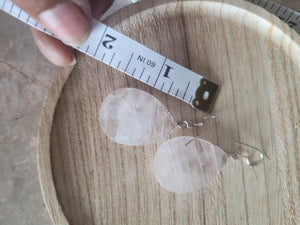Teardrop Shape Rose quartz Earrings