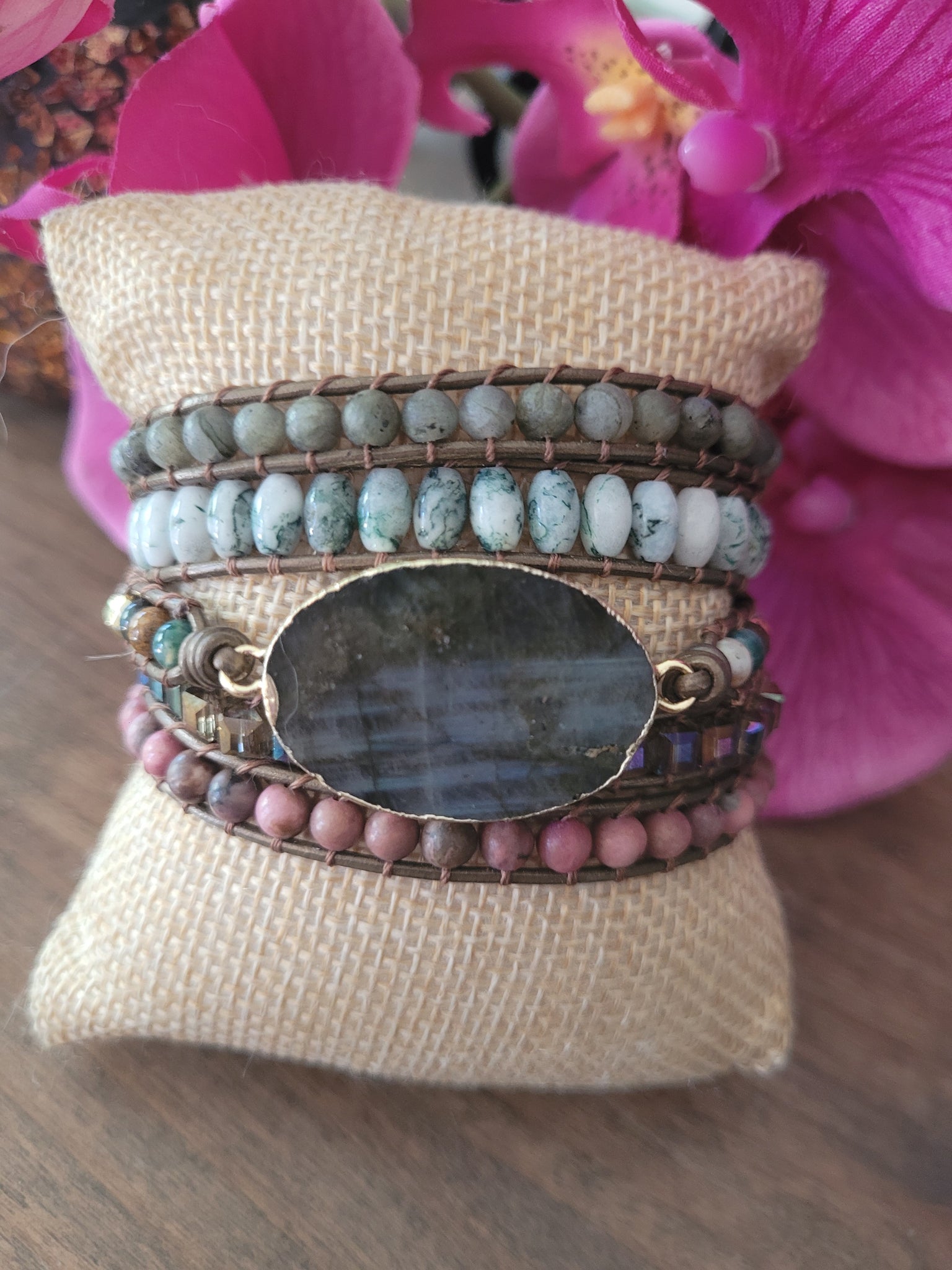 Labradorite Natural Stone Wrap Bracelet