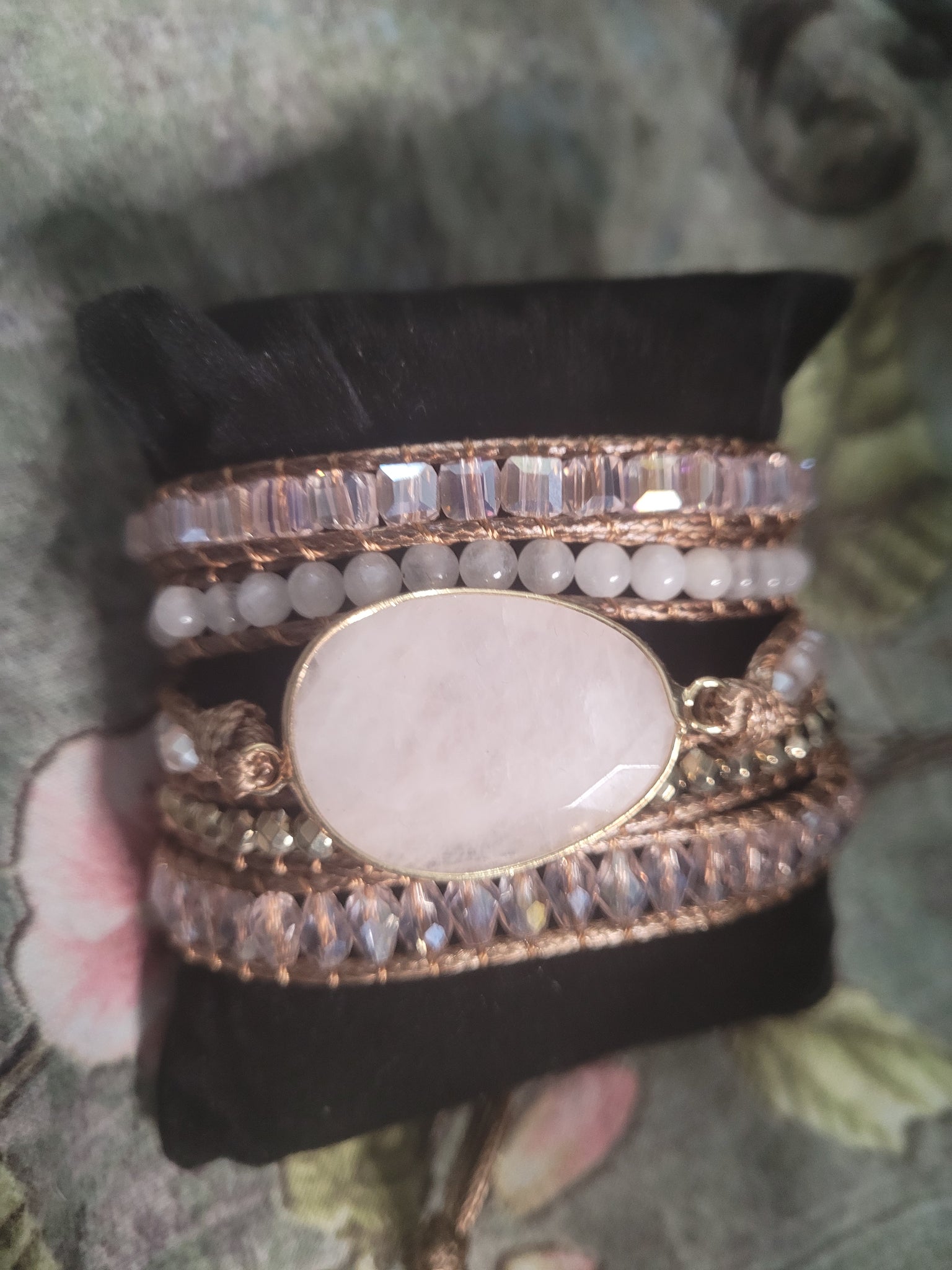 Rose Quartz Crystal Wrap Bracelet