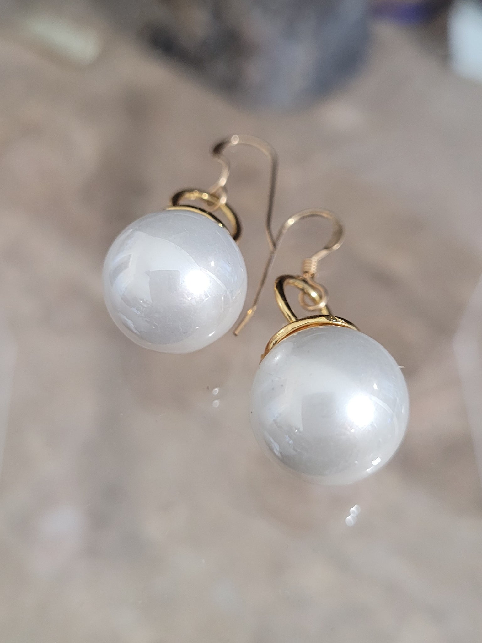 Oversized Faux Pearl Earrings