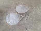 Teardrop Shape Rose quartz Earrings